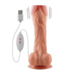 Vibrador Realista 20 cm. Piel. - Usb - Imagen 4