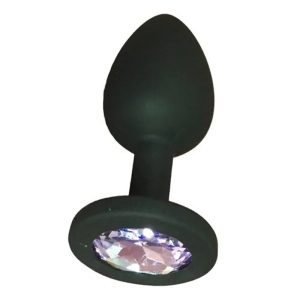 Plug Anal Grande (L) 9.5 cm. De Silicona con Gema.