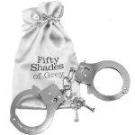 Esposas Metalicas Plateadas -FIFTY SHADES YOU ARE MINE- - Imagen 4