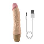 Vibrador Recargable Realista 22 cm. Piel. - USB - - Imagen 12