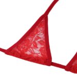 Micro Conjunto Blonda dos Piezas Rojo. - Imagen 2