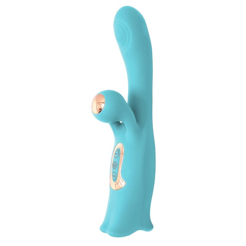 Vibrador Conejo Triple Estimulador con Movimiento Bocal - Azul OSCURO. - Imagen 5