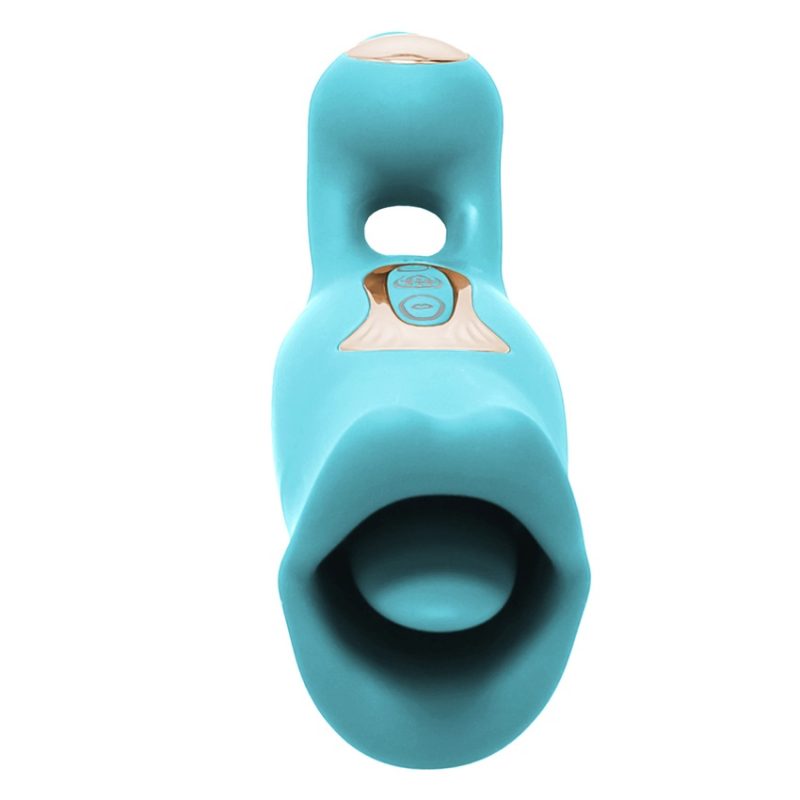 Vibrador Conejo Triple Estimulador con Movimiento Bocal - Azul OSCURO. - Imagen 2