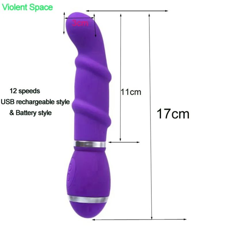 Vibrador 17 cm. Recargable Premium Female Vibrator Azul. - Imagen 2