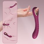 Vibrador 18 cm. Recargable Siliconado 10 Velocidades. Golpeteo - Purpura. - Imagen 3