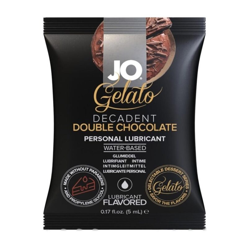 Lubricante con sabor a Chocolate JO Gelato. 5 ml. - Imagen 1