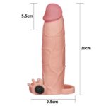 Extensión con Vibración Pleasure X-tender Lovetoy Realística Piel - 2' - Imagen 5