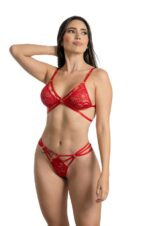 Conjunto 2 Pcs en Tiras Rojo Talla Unica.
