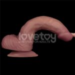 Vibrador Recargable Realista 23 cm. Doble Capa con Testículos y Base de Succión Lovetoy. - Imagen 16