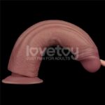 Vibrador Recargable Realista 26 cm. Doble Capa y Base de Succión Lovetoy. - Imagen 12