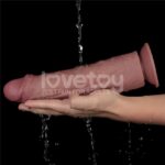 Vibrador Recargable Realista 26 cm. Doble Capa y Base de Succión Lovetoy. - Imagen 14