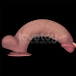 Vibrador Recargable Realista 30 cm. Doble Capa con Testículos y Base de Succión Lovetoy. - Imagen 11