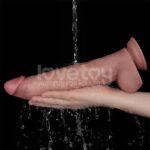 Vibrador Recargable Realista 30 cm. Doble Capa con Testículos y Base de Succión Lovetoy. - Imagen 14