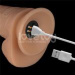 Vibrador Recargable Realista 20 cm. con Testículos y Base de Succión Lovetoy. - Imagen 11