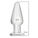 Plug Anal Mediano en Cristal. Transparente.