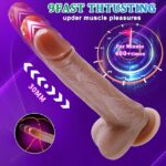 Vibrador Realista 21.5 cm. Recargable, Control Remoto, Movimiento y Calor - Piel. - Imagen 2