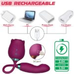 Vibrador Recargable Doble Estimulacion Ondas de Placer - Rosa. - Imagen 8