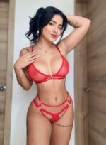 Conjunto Arnés Rojo con Ligas Ajustables. - Imagen 2