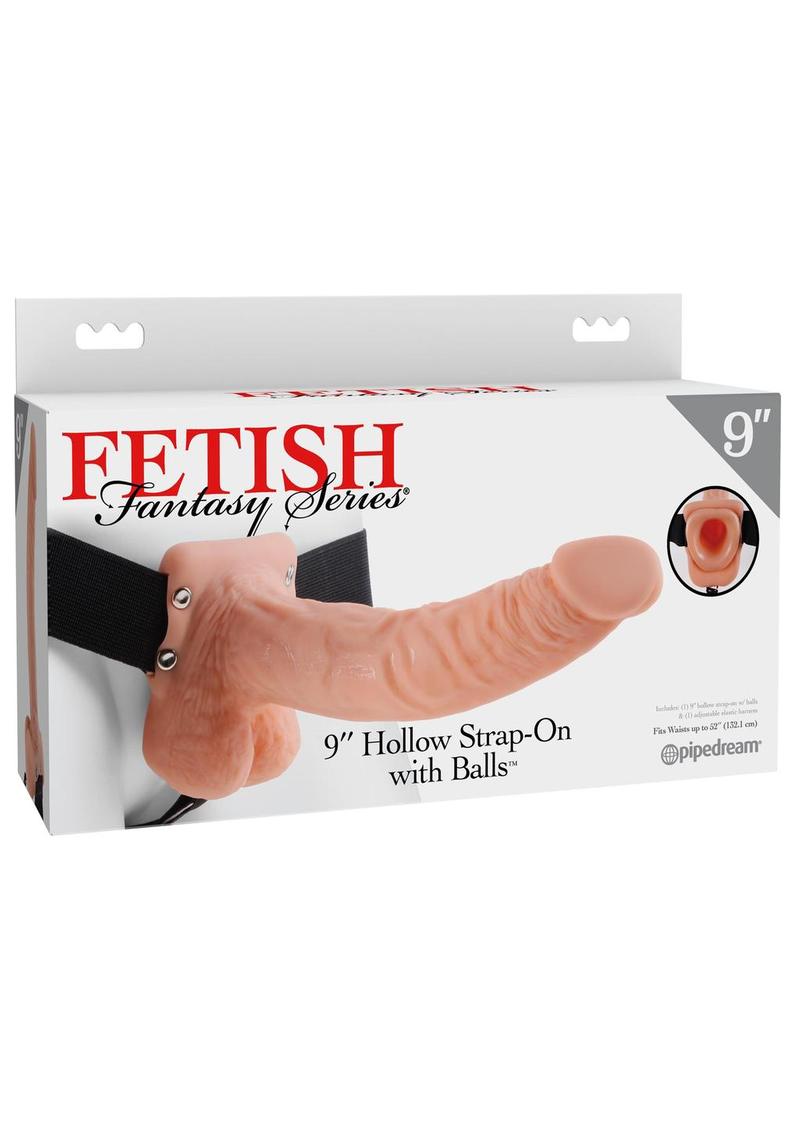 PD3374-21-1 Arnés Strap-On Hueco 9" con Bolas Piel – Fantasy Series - Imagen 1