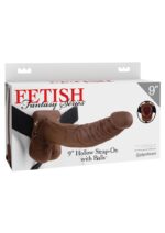 Arnés Strap-On 9 Pulgadas con Bolas Brown – Fantasy Series