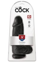 Dildo Realista 9 Pulgadas con Bolas Black – King Cock Chubby